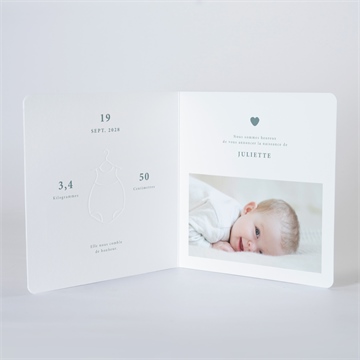 Faire-part naissance mon petit body - Intérieur du faire-part
