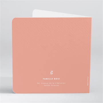 Faire-part naissance tout en relief - Dos du faire-part