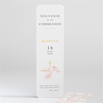 Signet communion gravures végétales mignonette