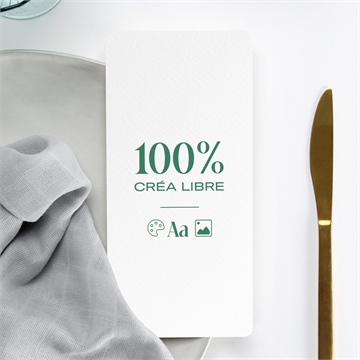 Menu communion vierge de 10 x 21 cm