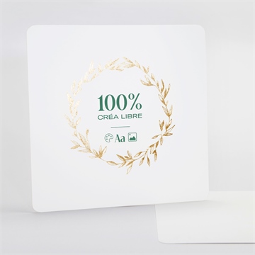 Faire-part communion couronne dorée 100% vierge