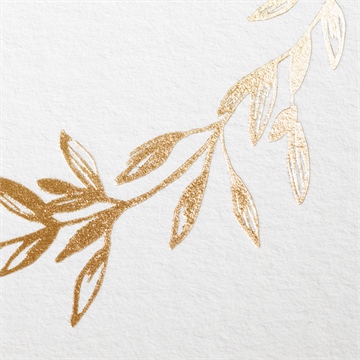 Faire-part communion couronne dorée 100% vierge - Marquage à chaud OR