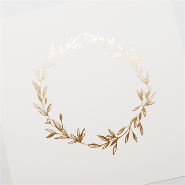 Faire-part communion couronne dorée 100% vierge - Détail du faire-part