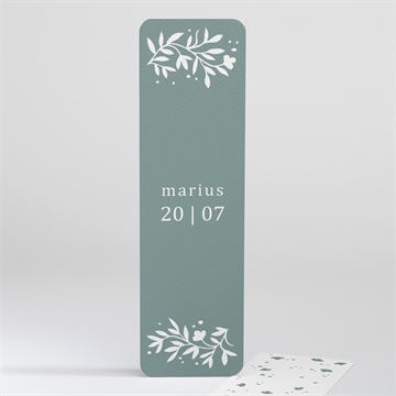 Signet communion gaufrage émeraude