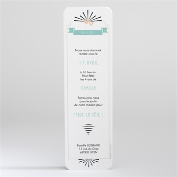 Invitation anniversaire photomaton surprise - Dos de l'invitation