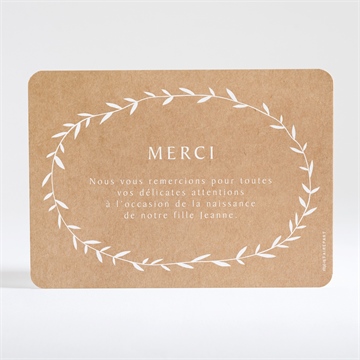 Remerciement naissance faire-part enveloppe - Dos de la carte