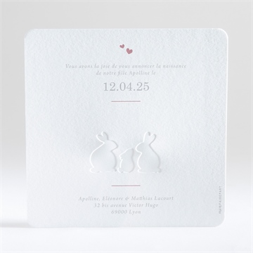 Faire-part naissance silhouettes - Dos du faire-part