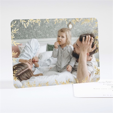 Carte de voeux voeux en gravure or