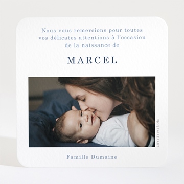 Remerciement naissance notre petit marin - Dos de la carte