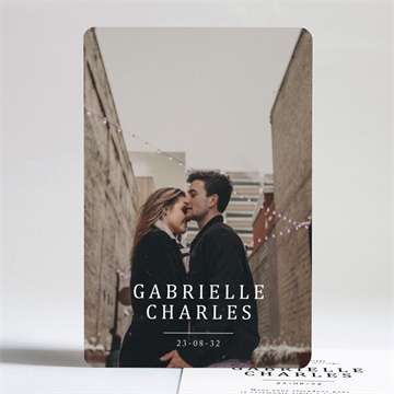 Faire-part mariage un point c'est nous