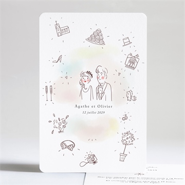 Faire-part mariage décalés