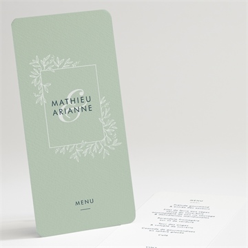 Menu mariage esquisse argentée