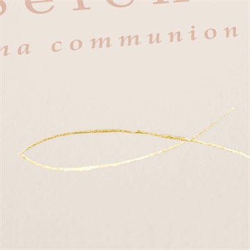 Faire-part communion pourpre - Marquage à chaud OR