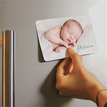 Faire-part naissance tendre signature - Mise en situation