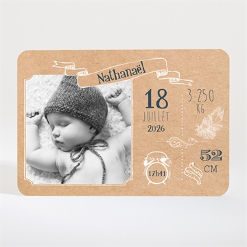 Faire-part naissance on vous présente - Mise en situation