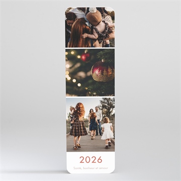 Carte de voeux voeux petit marque page magnet