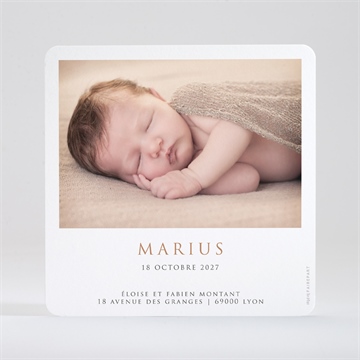 Faire-part naissance ma petite déco - Dos du faire-part