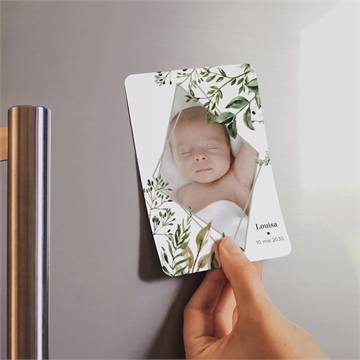 Faire-part naissance nid d'aquarelle - Mise en situation