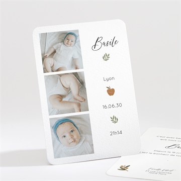 Faire-part naissance présentation