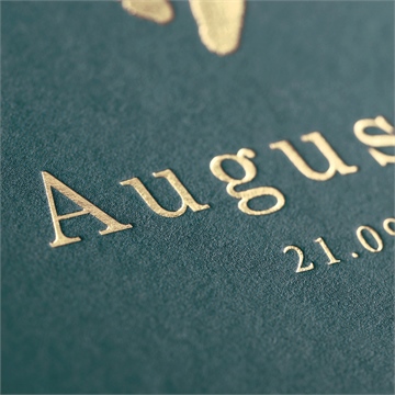 Faire-part naissance douce empreinte - Marquage à Chaud OR