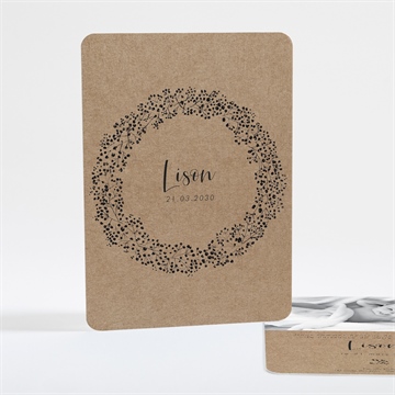 Faire-part naissance tendre secret