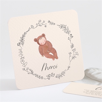 Remerciement naissance mon petit nounours magnet