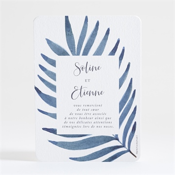 Remerciement mariage evasion - Dos de la carte