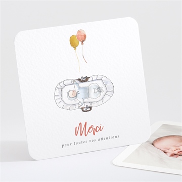 Remerciement naissance tendre aquarelle magnet