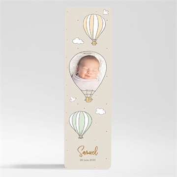 Faire-part naissance jolie montgolfière