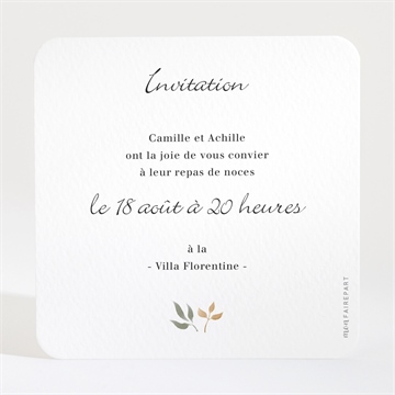 Carton d'invitation mariage let's dream ! - Dos du carton