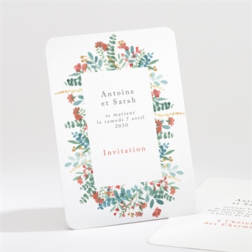 Carton d'invitation mariage notre promesse