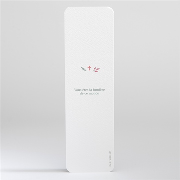 Signet communion couronne aquarelle - Dos du signet