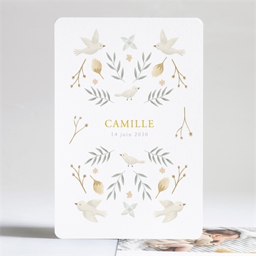 Faire-part naissance célébration portrait