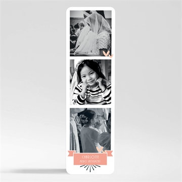 Remerciement communion invitation photomaton magnet