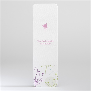 Signet communion mon annonce photo - Dos du signet