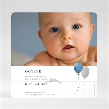 Faire-part naissance petit tipi - Dos du faire-part