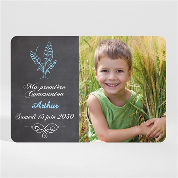 Faire-part communion coupe et épis de blé magnet