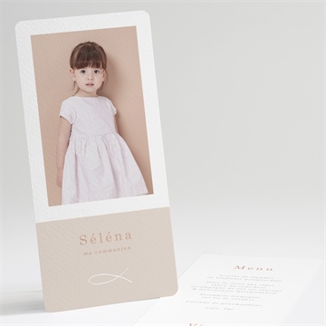 Menu communion pourpre dorure