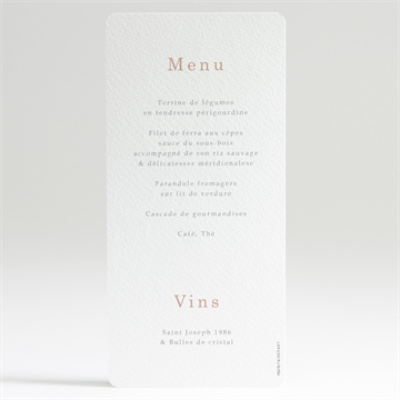 Menu communion pourpre - Dos du menu