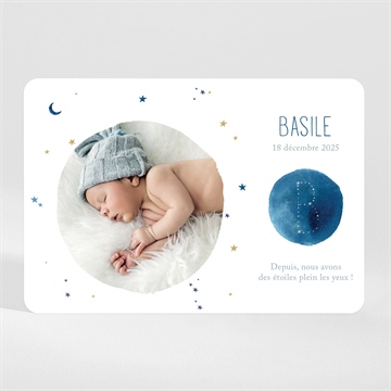 Faire-part naissance nuit étoilée magnet