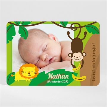 Faire-part naissance notre petit singe magnet