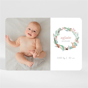 Faire-part naissance jolie pampa magnet
