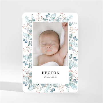 Faire-part naissance esquisse végétale magnet