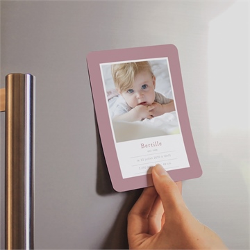 Faire-part naissance cultivons notre bonheur magnet - Mise en situation