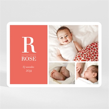 Faire-part naissance mon bébé grenadine magnet