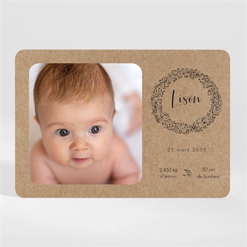 Faire-part naissance tendre secret magnet