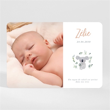 Faire-part naissance koala magnet