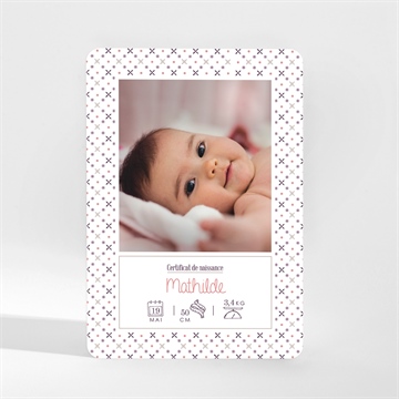 Faire-part naissance photo et symboles magnet