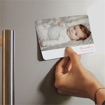 Faire-part naissance végétation copper magnet - Mise en situation