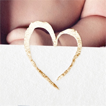 Faire-part naissance le voici ! dorure - Marquage à Chaud OR